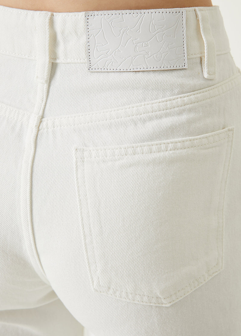 Beymen Club Embroidered Detail Denim Trousers Off White