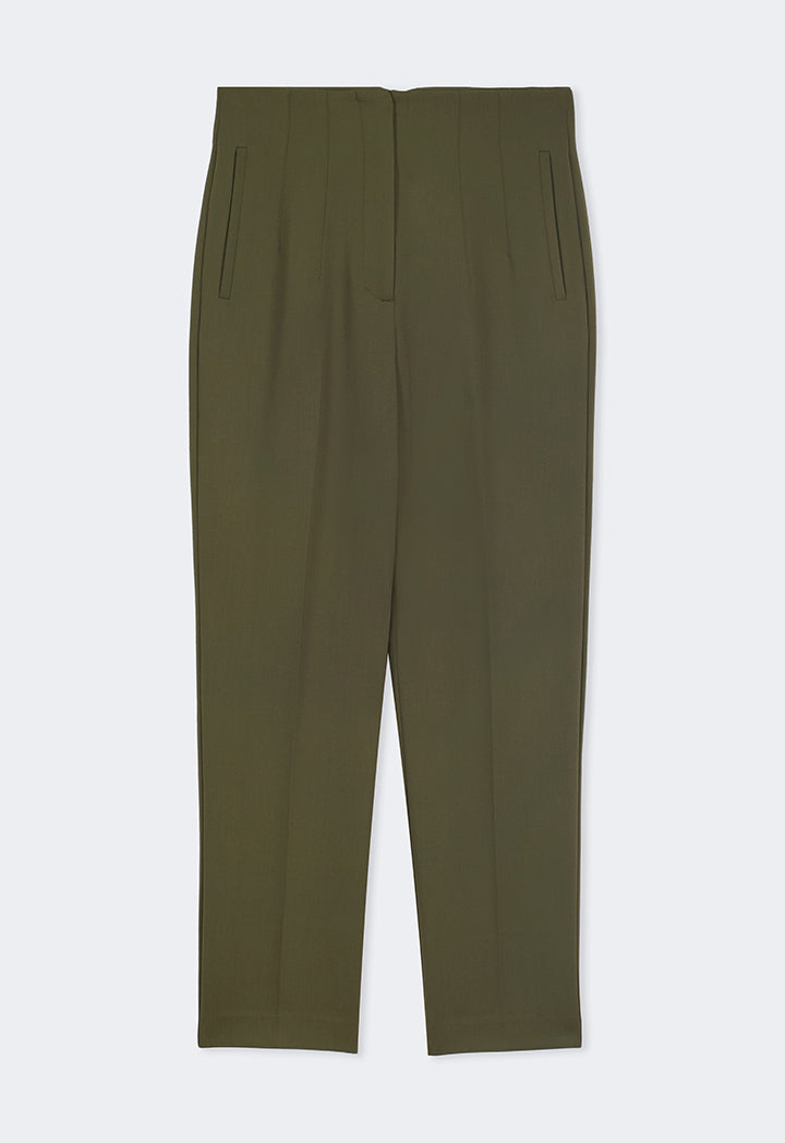 Choice Basic High-Waist Trousers Khaki