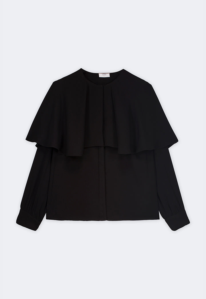 Choice Solid Relaxed Fit Blouse Black
