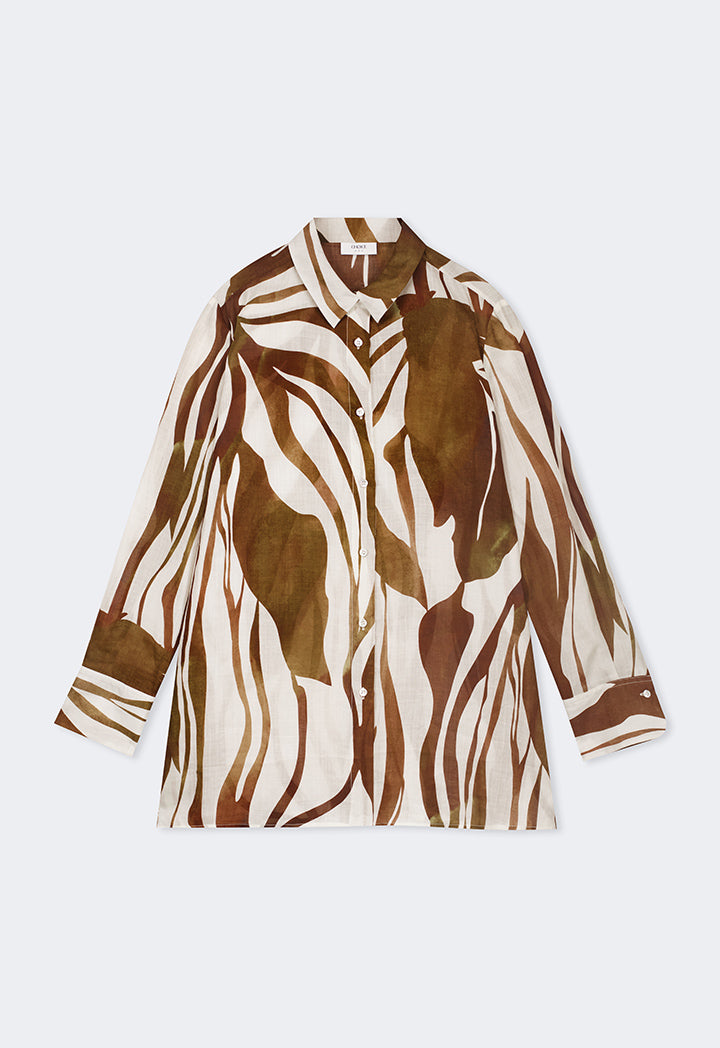 Choice Printed Contrast Shirt Multi Color