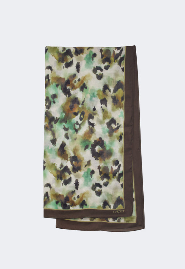 Choice Modern Cheetah Scarf Green