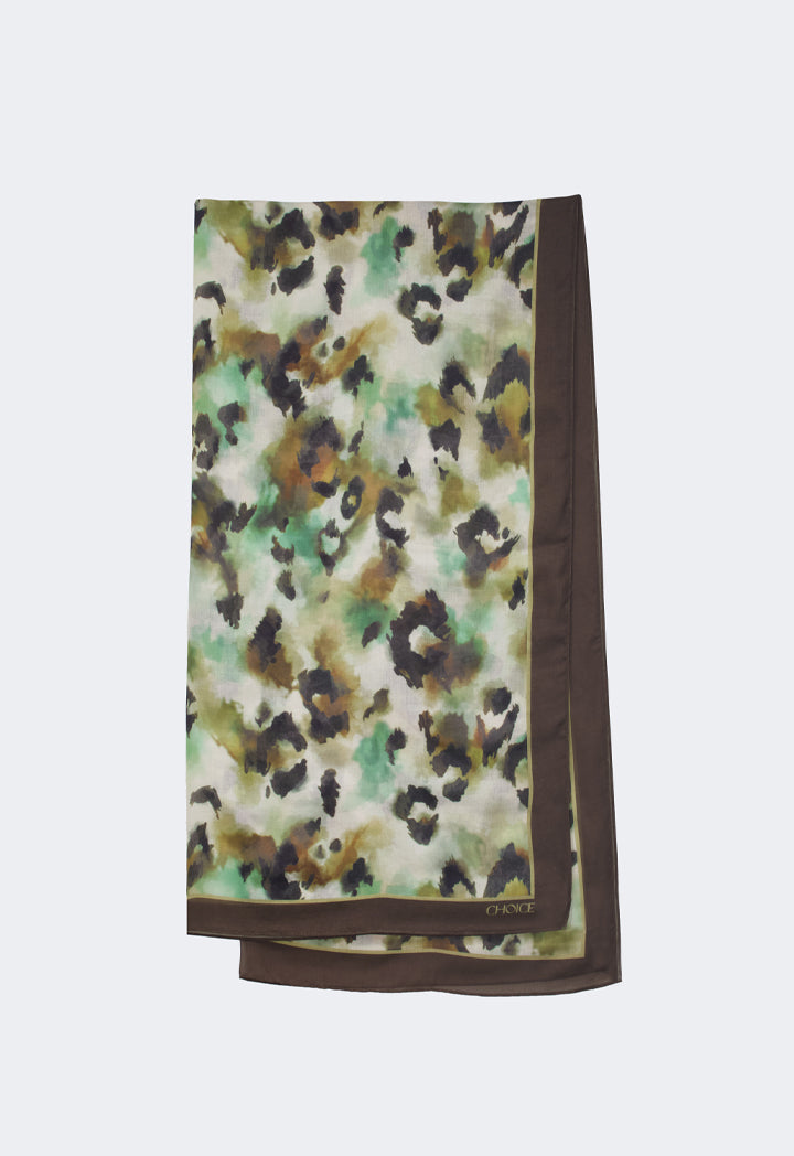 Choice Modern Cheetah Scarf Green