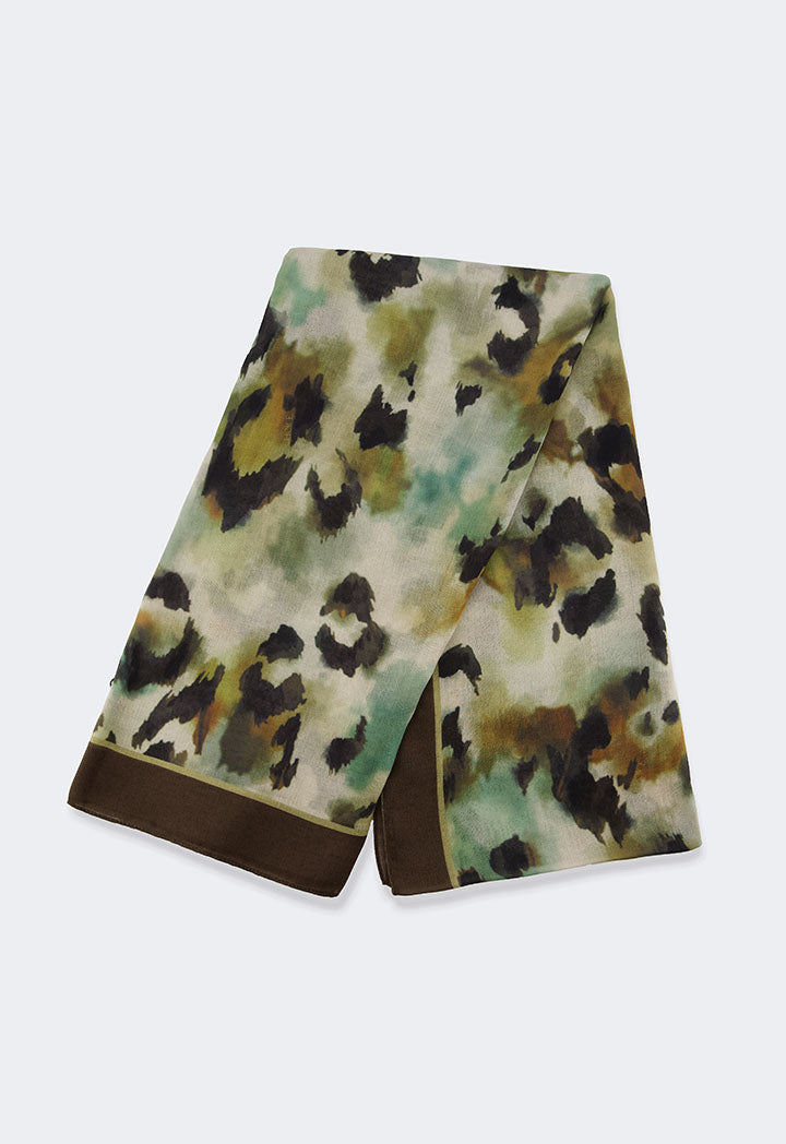 Choice Modern Cheetah Scarf Green