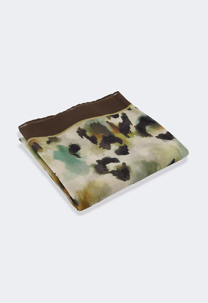 Choice Modern Cheetah Scarf Green
