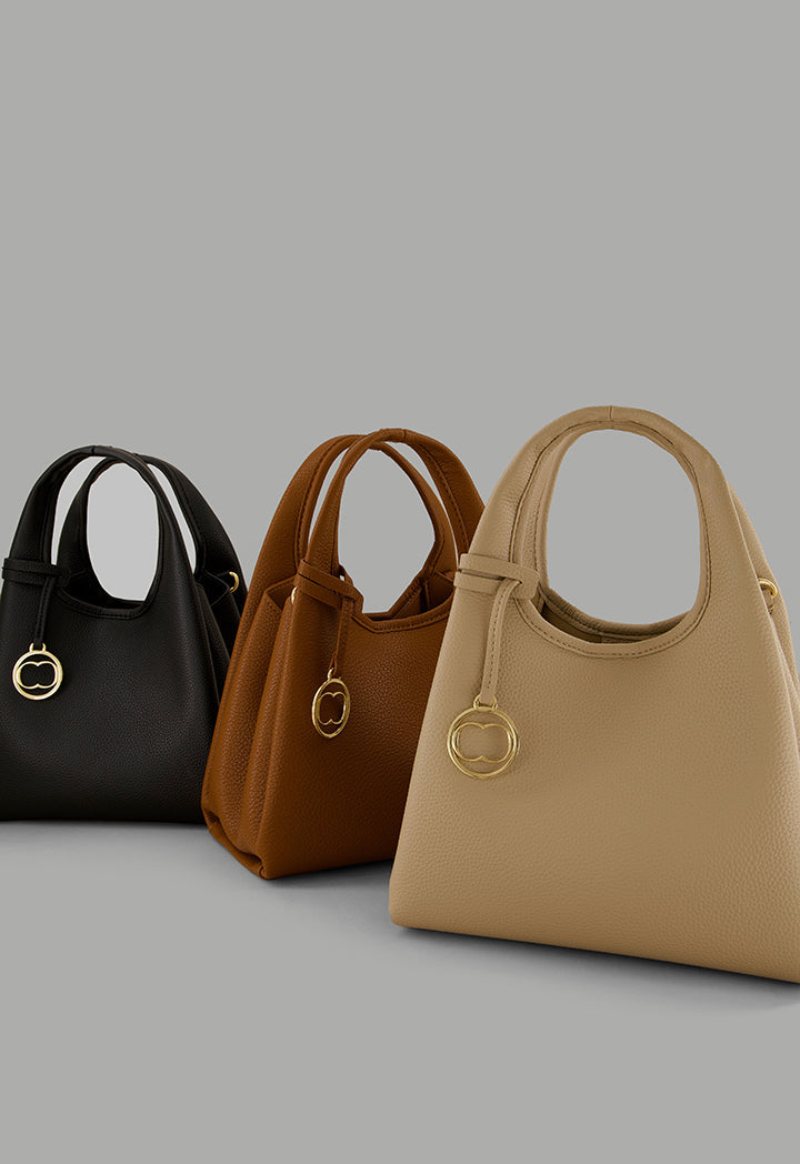 Choice Classic Solid Handbag Brown