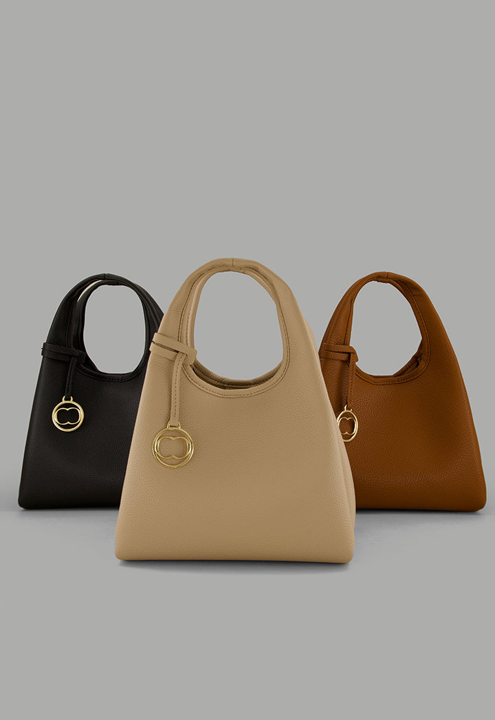 Choice Classic Solid Handbag Brown