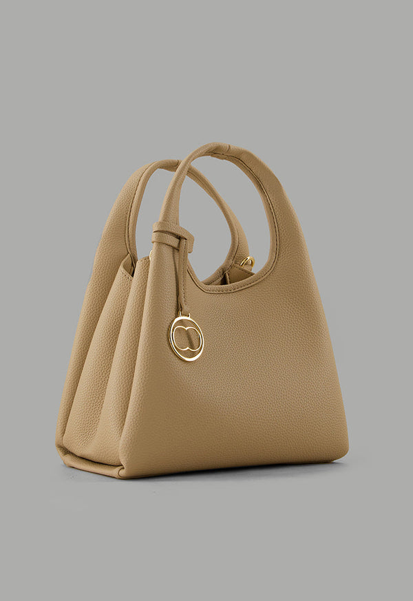 Choice Classic Solid Handbag Beige