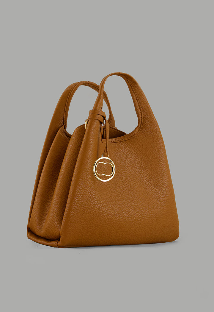 Choice Classic Solid Handbag Brown