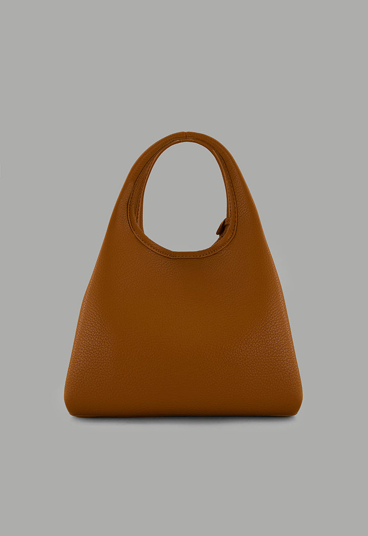 Choice Classic Solid Handbag Brown