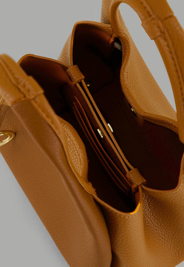 Choice Classic Solid Handbag Brown