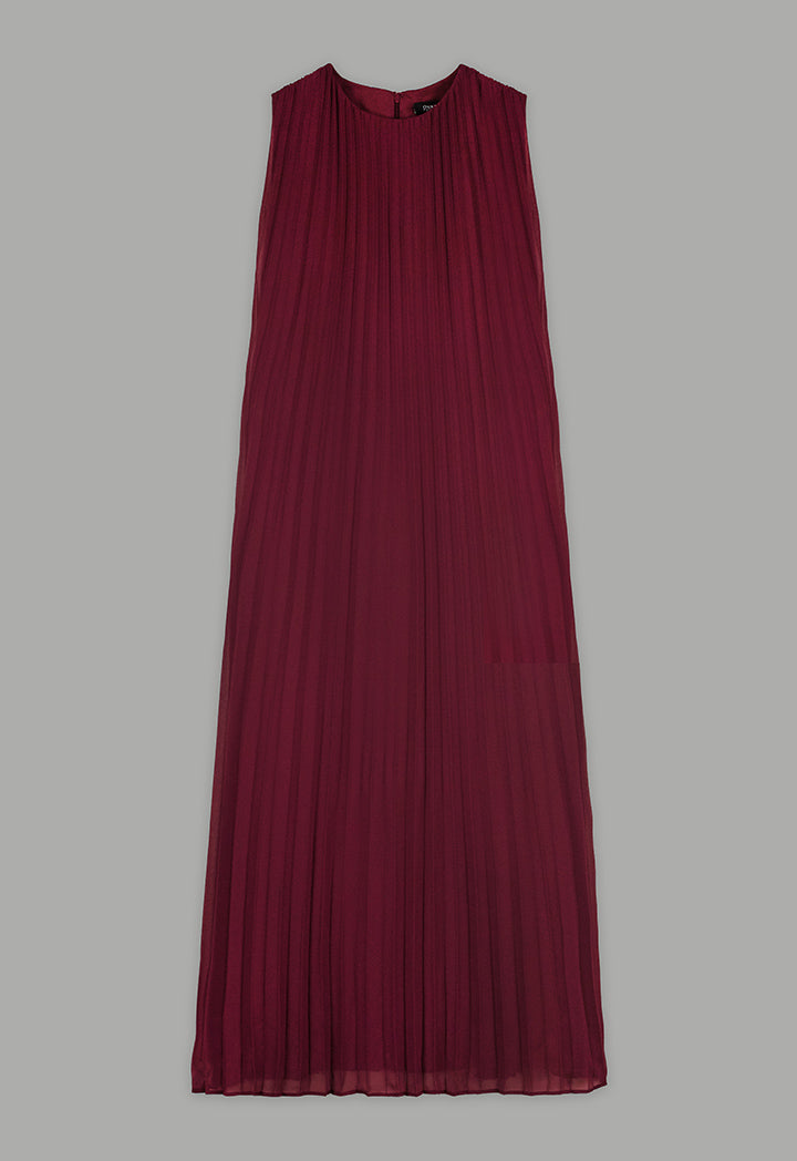 Choice Sleeveless Round Neck Maxi Dress Cherry