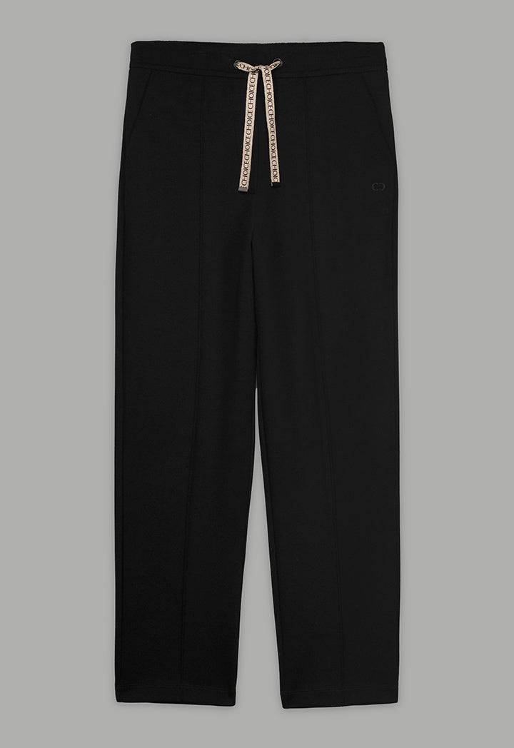 Choice Solid Elasticated Waistband Trousers Black