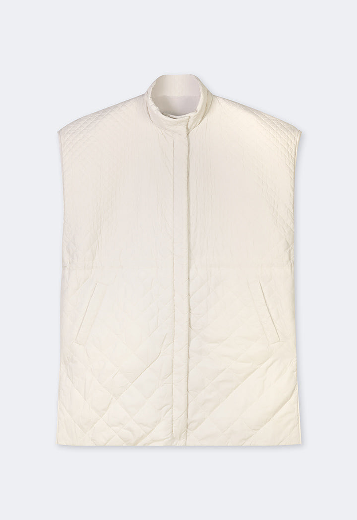 Choice Solid Quilted Sleeveless Gilet Sand