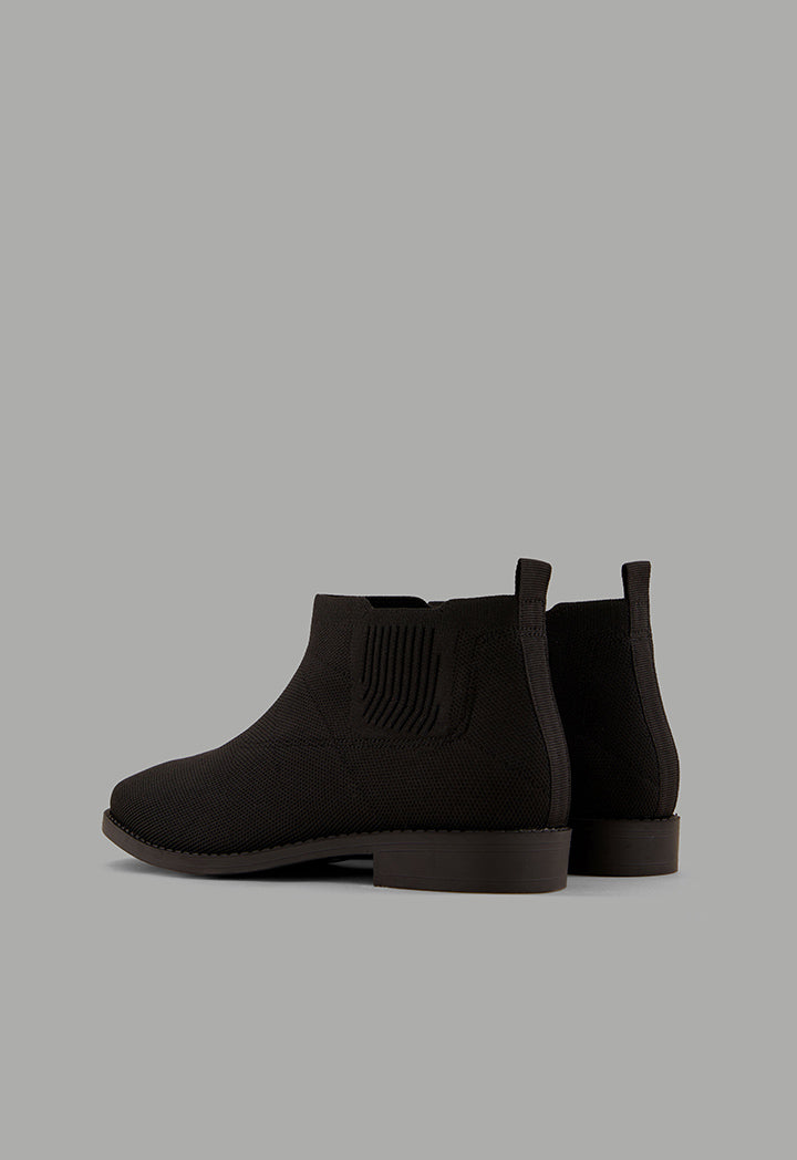 Choice Lace Less Flat Boots Black