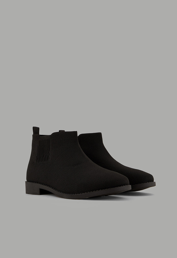 Choice Lace Less Flat Boots Black