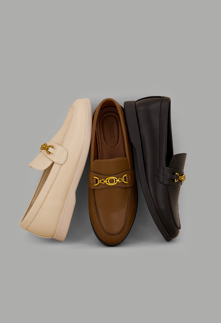 Choice Classic Plain Loafers Brown