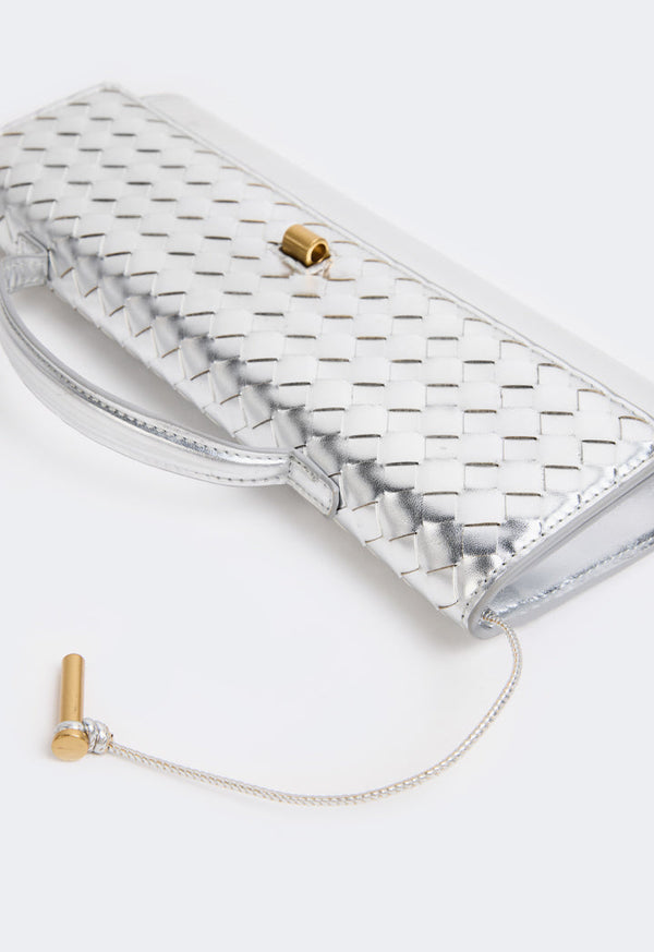 Choice Top Handle Long Clutch Silver