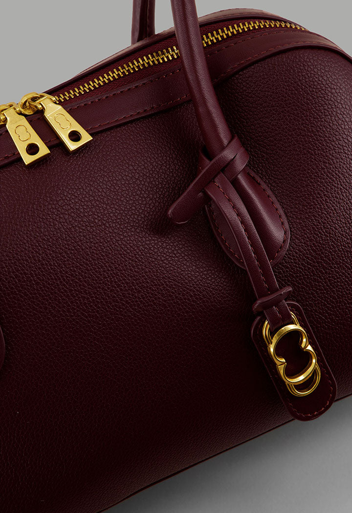 Choice Solid Shoulder Bag Burgundy