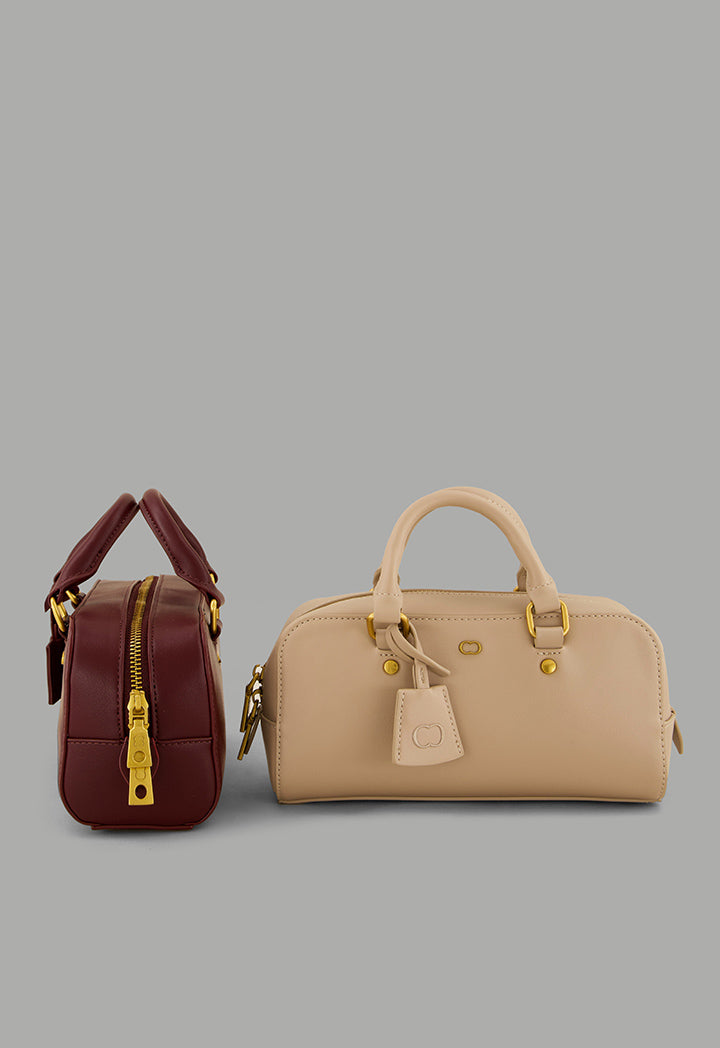 Choice Solid Iconic Handbag Burgundy