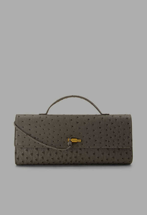 Choice Top Handle Textured Clutch Grey