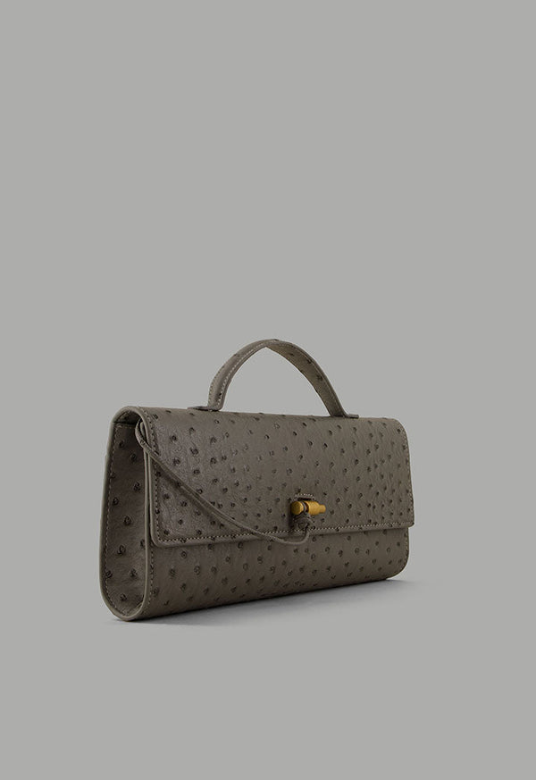 Choice Top Handle Textured Clutch Grey