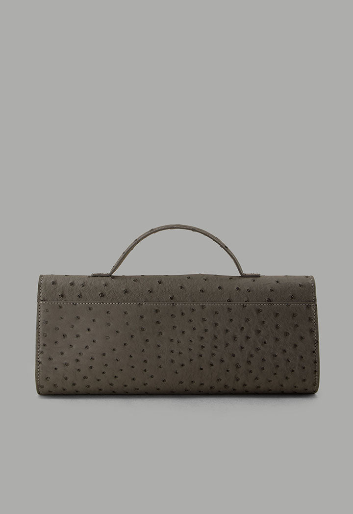 Choice Top Handle Textured Clutch Grey