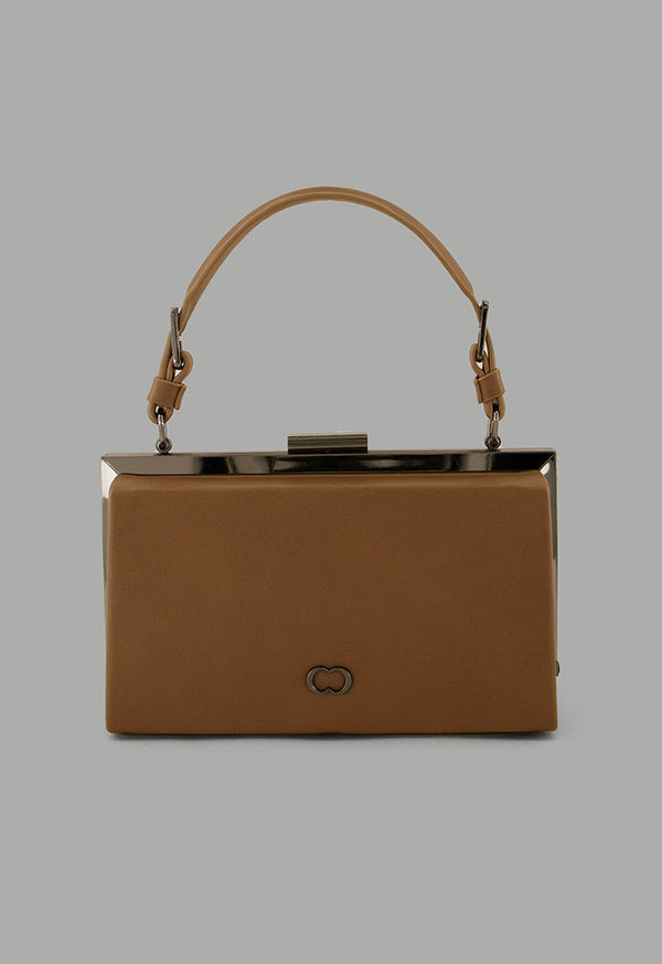 Choice Solid Crossbody Clutch Brown