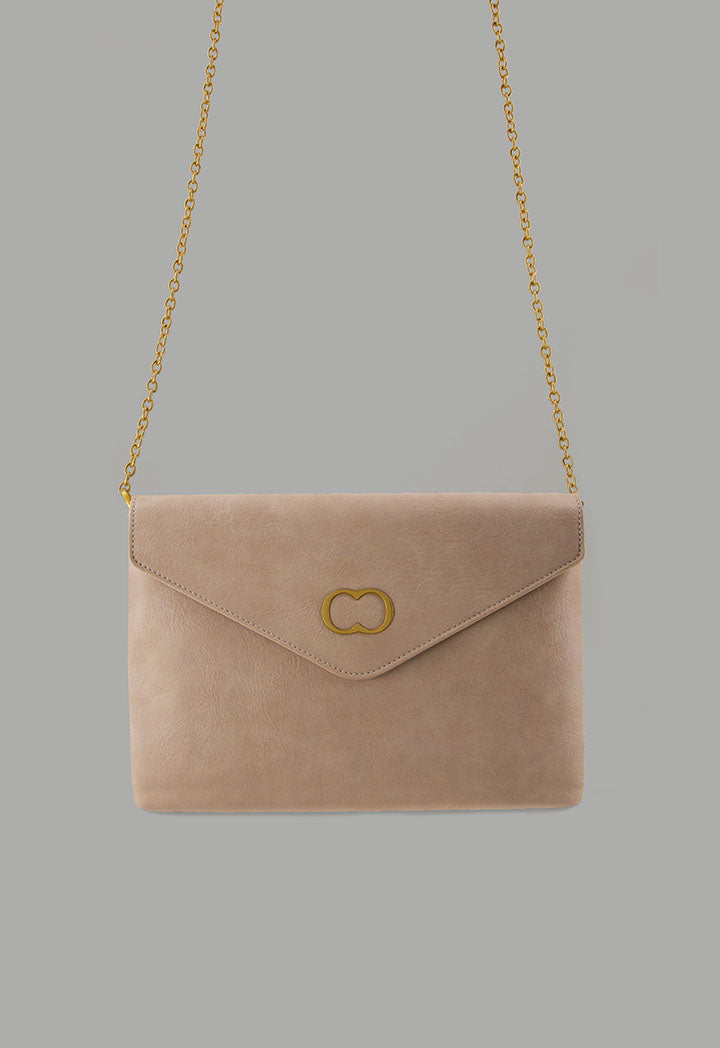 Choice Solid Pu Leather Pouch Light Beige