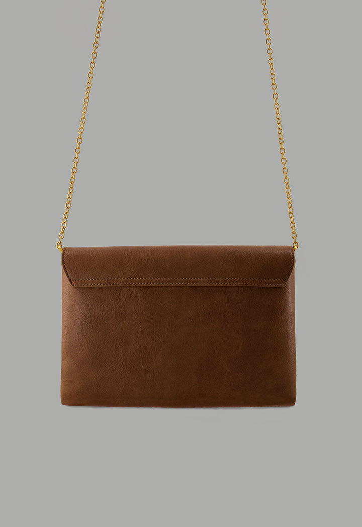 Choice Solid Pu Leather Pouch Light Brown