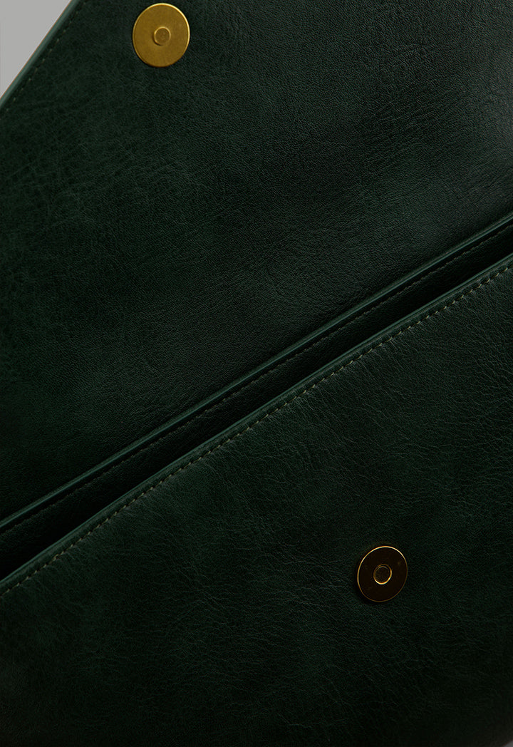 Choice Solid Pu Leather Pouch Green