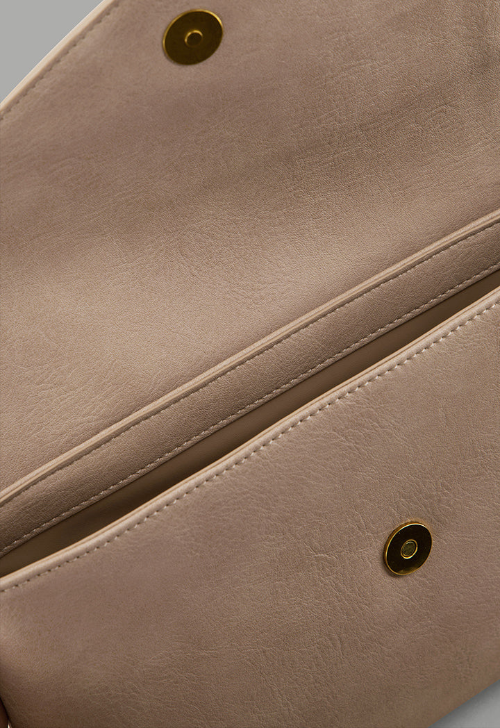Choice Solid Pu Leather Pouch Light Beige