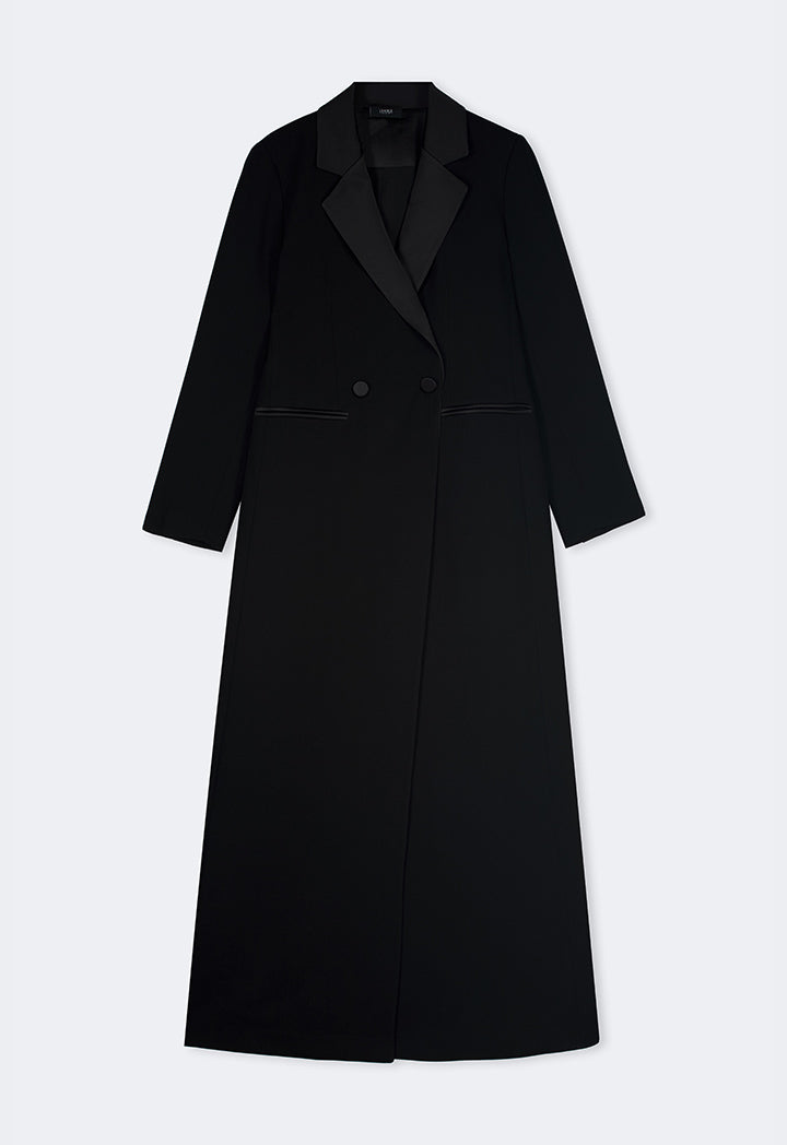 Choice Solid Front Pockets Jacket Black