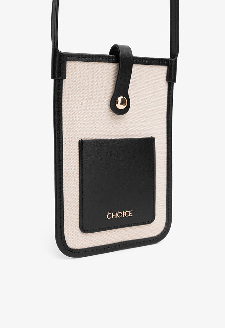 Choice Knitted Pu Leather Phone Bag Black