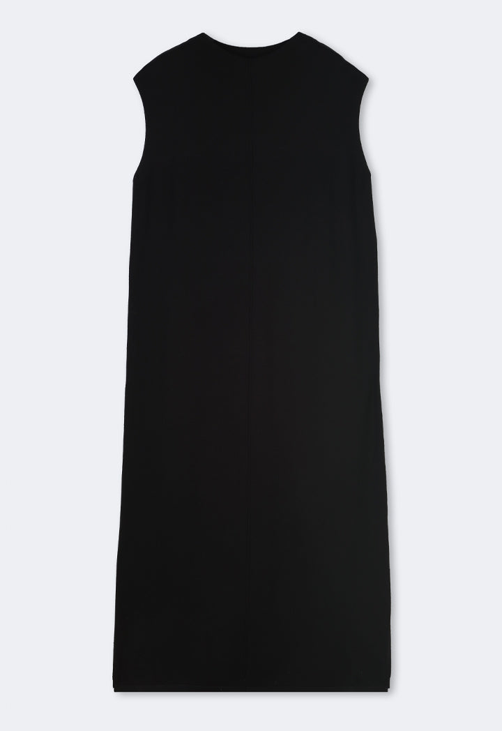 Choice Sleeveless Knitted Maxi Dress Black