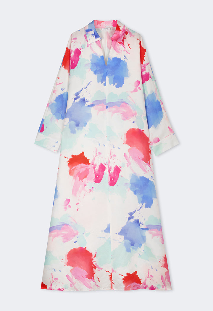 Choice Printed Maxi Dress Multi Color