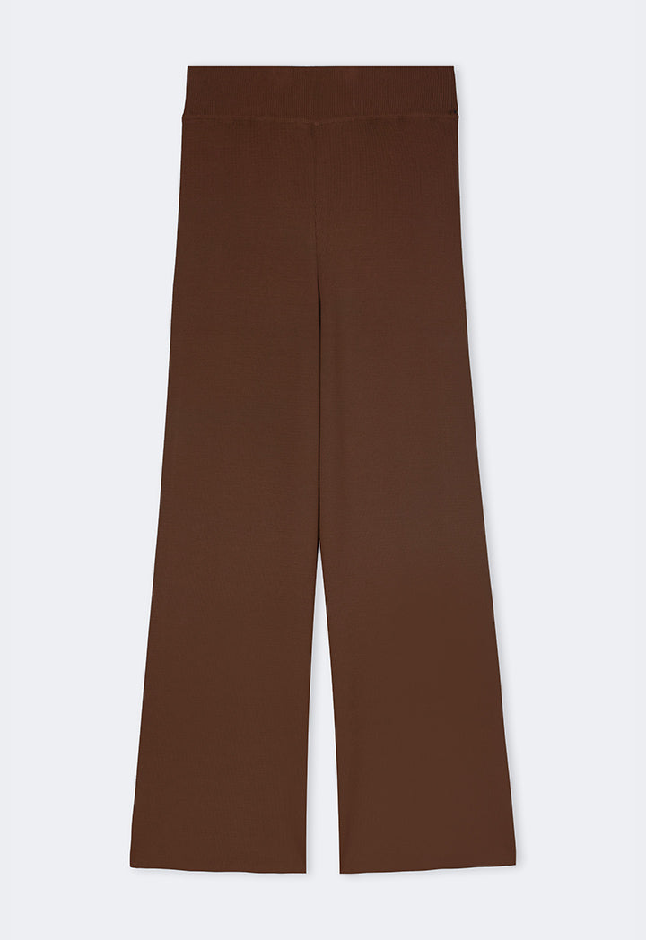 Choice Knitted Elasticated Waist Trousers Brown