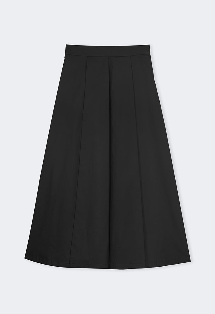 Choice Basic Pleated Maxi Skirt Black