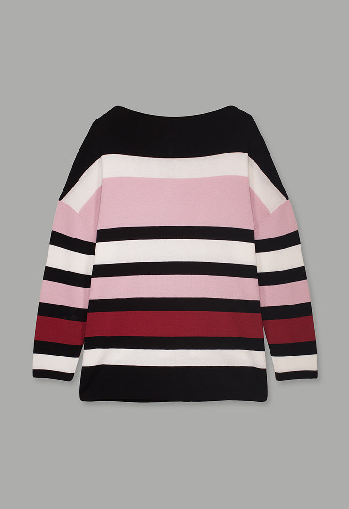 Choice Multicolored Knitted Blouse Multi Color