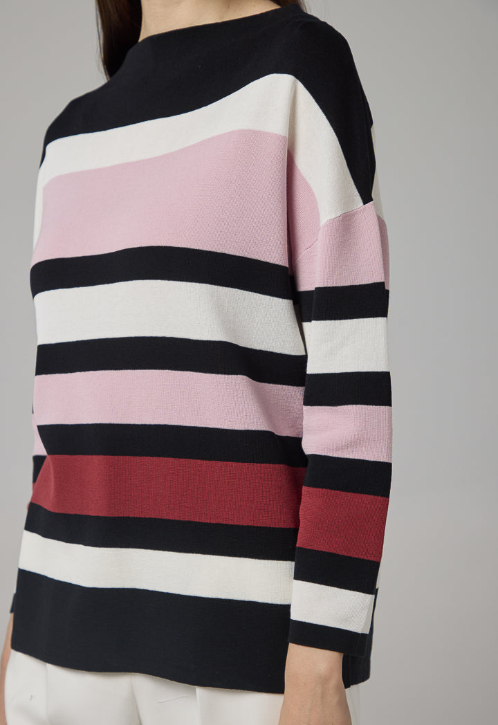 Choice Multicolored Knitted Blouse Multi Color