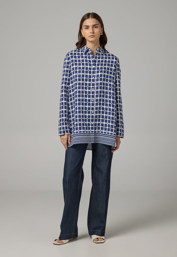 Choice Geometrical Print Shirt Multi Color