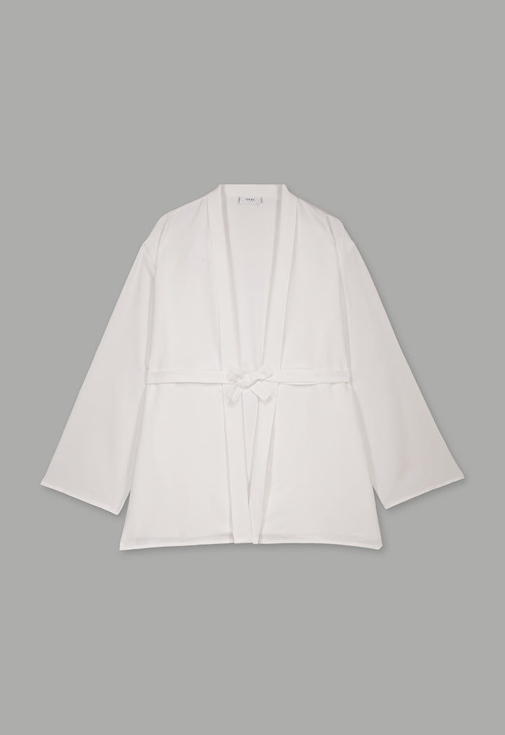 Choice Long Sleeve Basic Kimono Off White