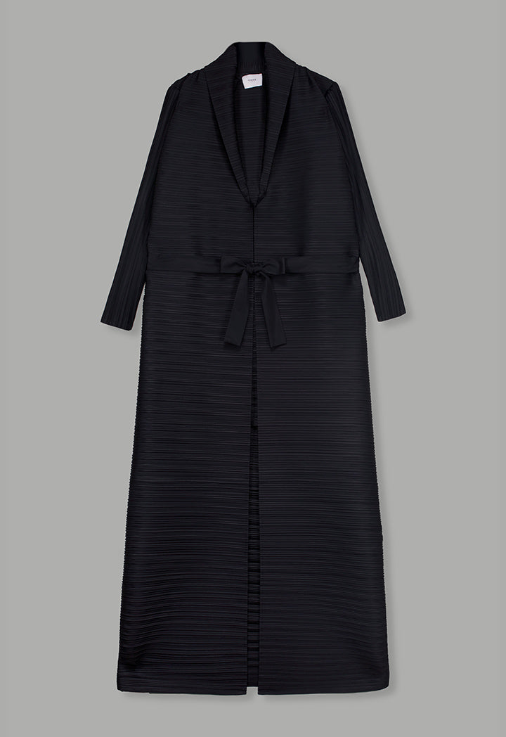 Choice Long Sleeve Solid Maxi Abaya Black