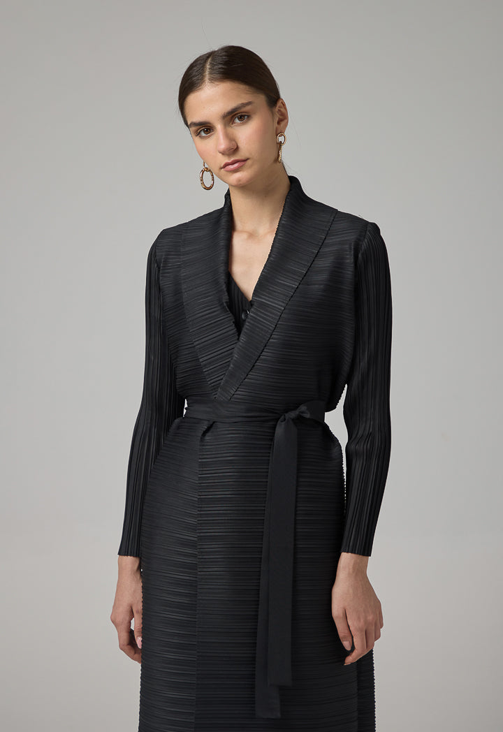 Choice Long Sleeve Solid Maxi Abaya Black
