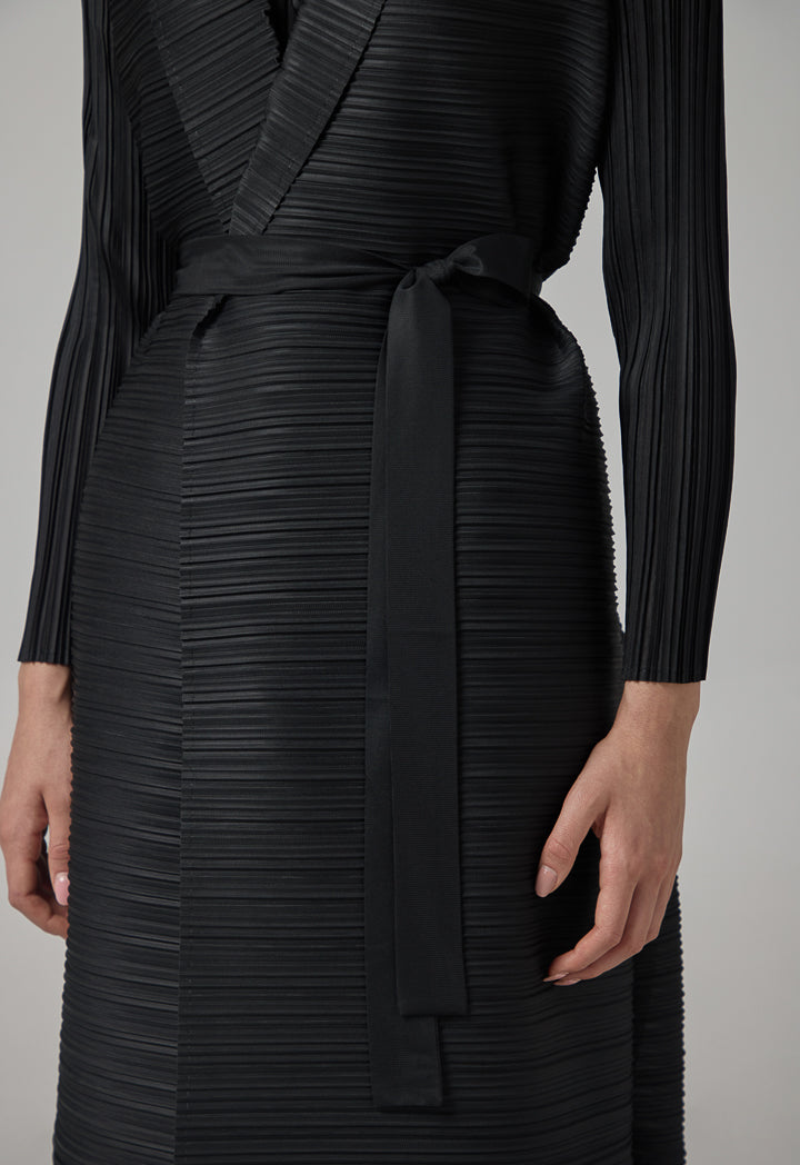 Choice Long Sleeve Solid Maxi Abaya Black
