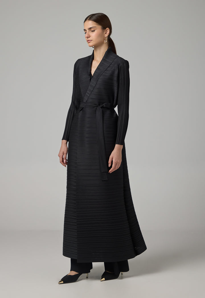 Choice Long Sleeve Solid Maxi Abaya Black