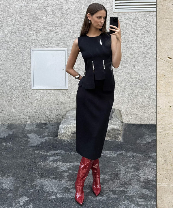 Ipekyol Knit Pencil Skirt  Black