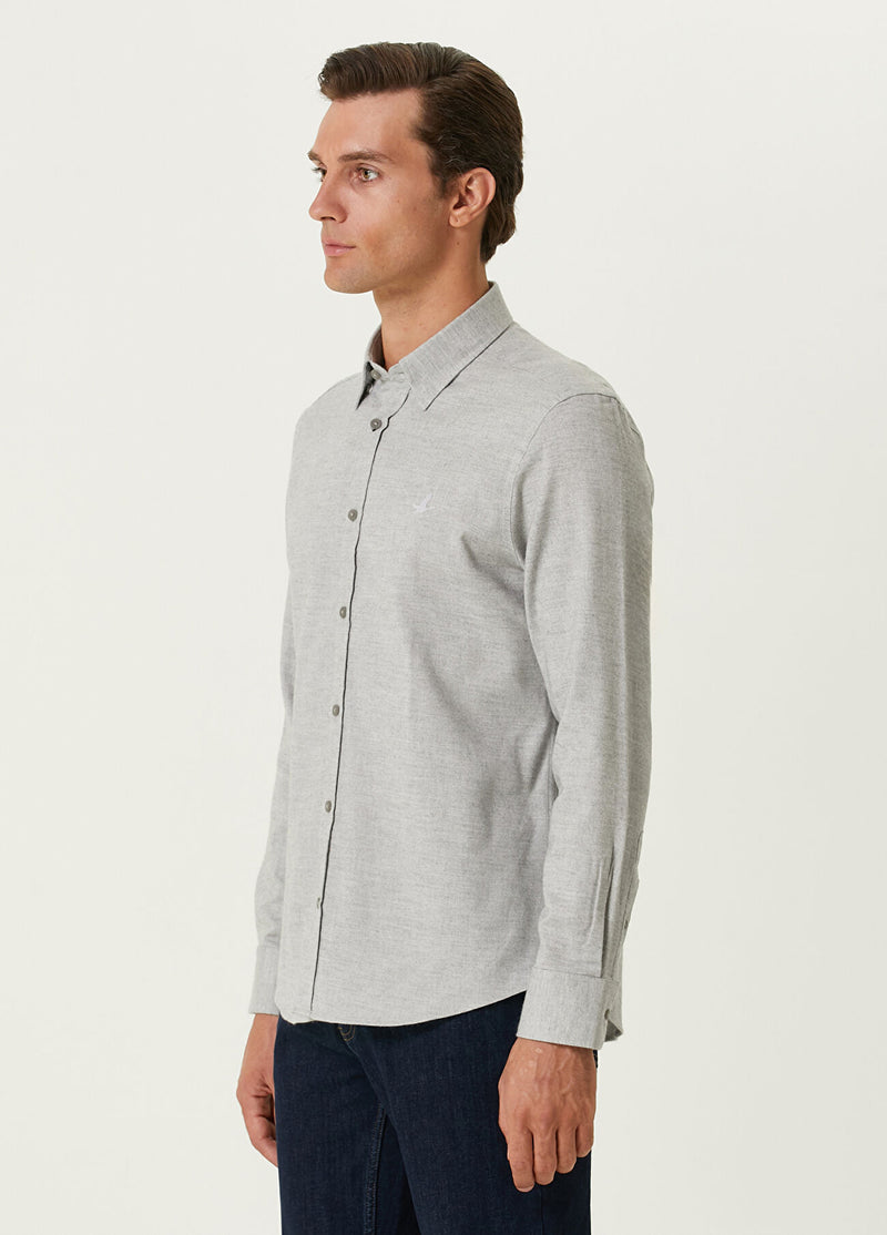 Beymen Club Men Comfort Fit Shirt Light Grey