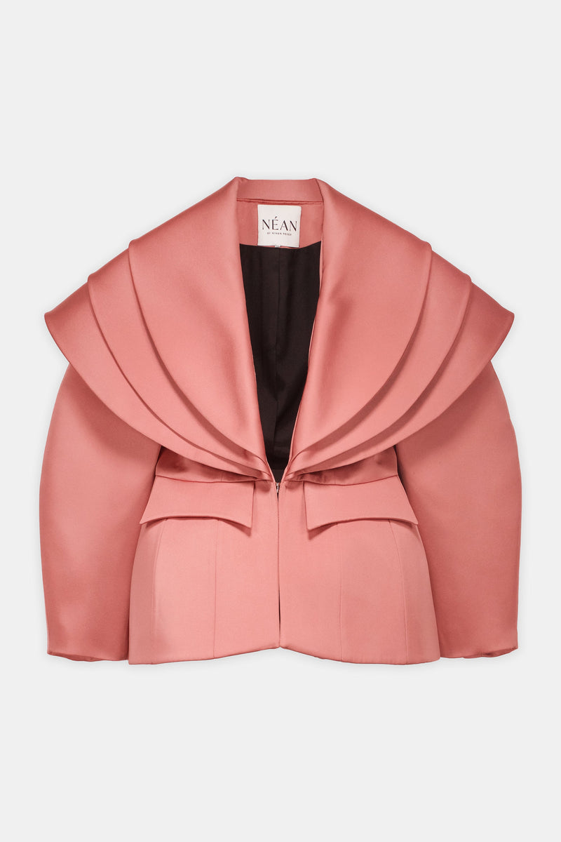 Nean Sculptural Collar Jacket Light Pink