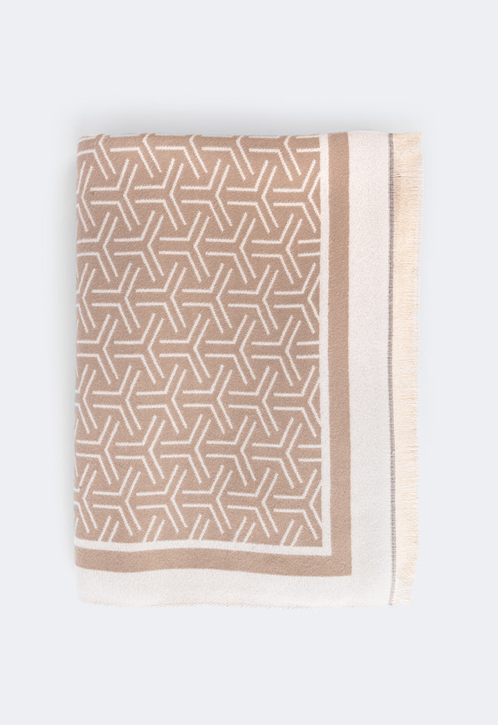 Choice Iconic Intricate Pashmina Scarf Beige