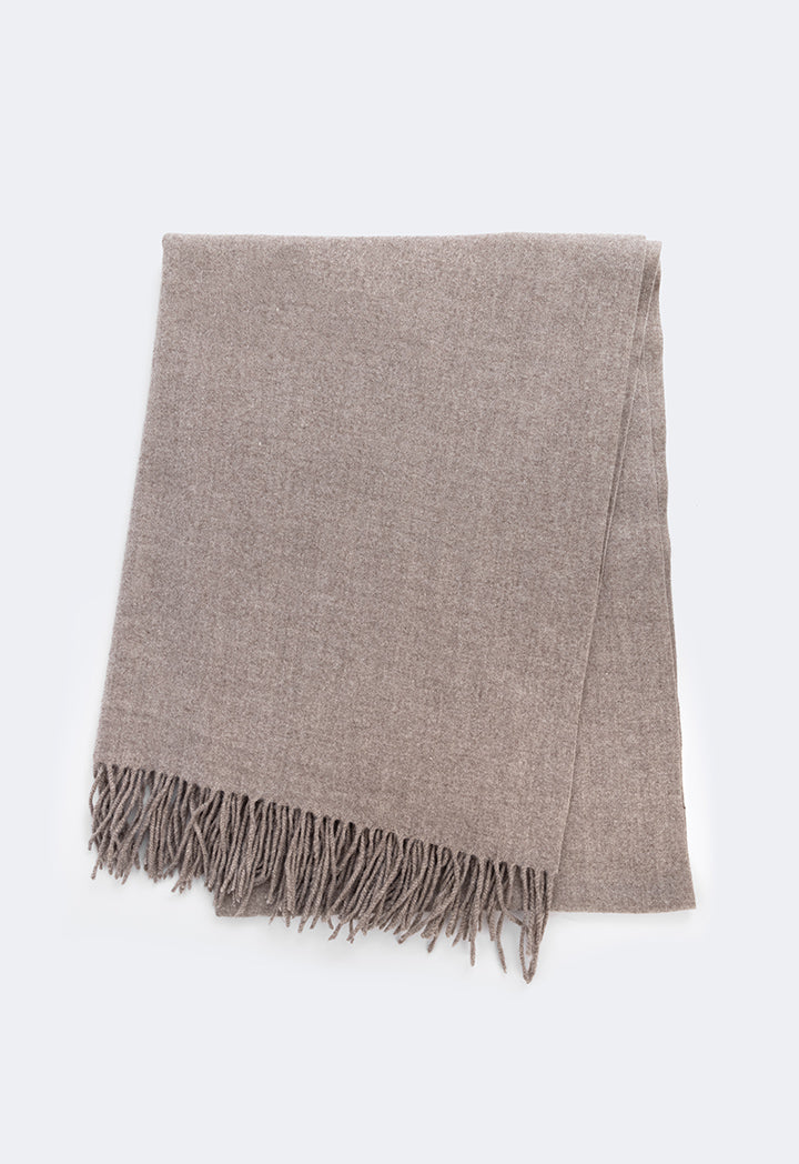 Choice Solid Tussles Winter Scarf Taupe